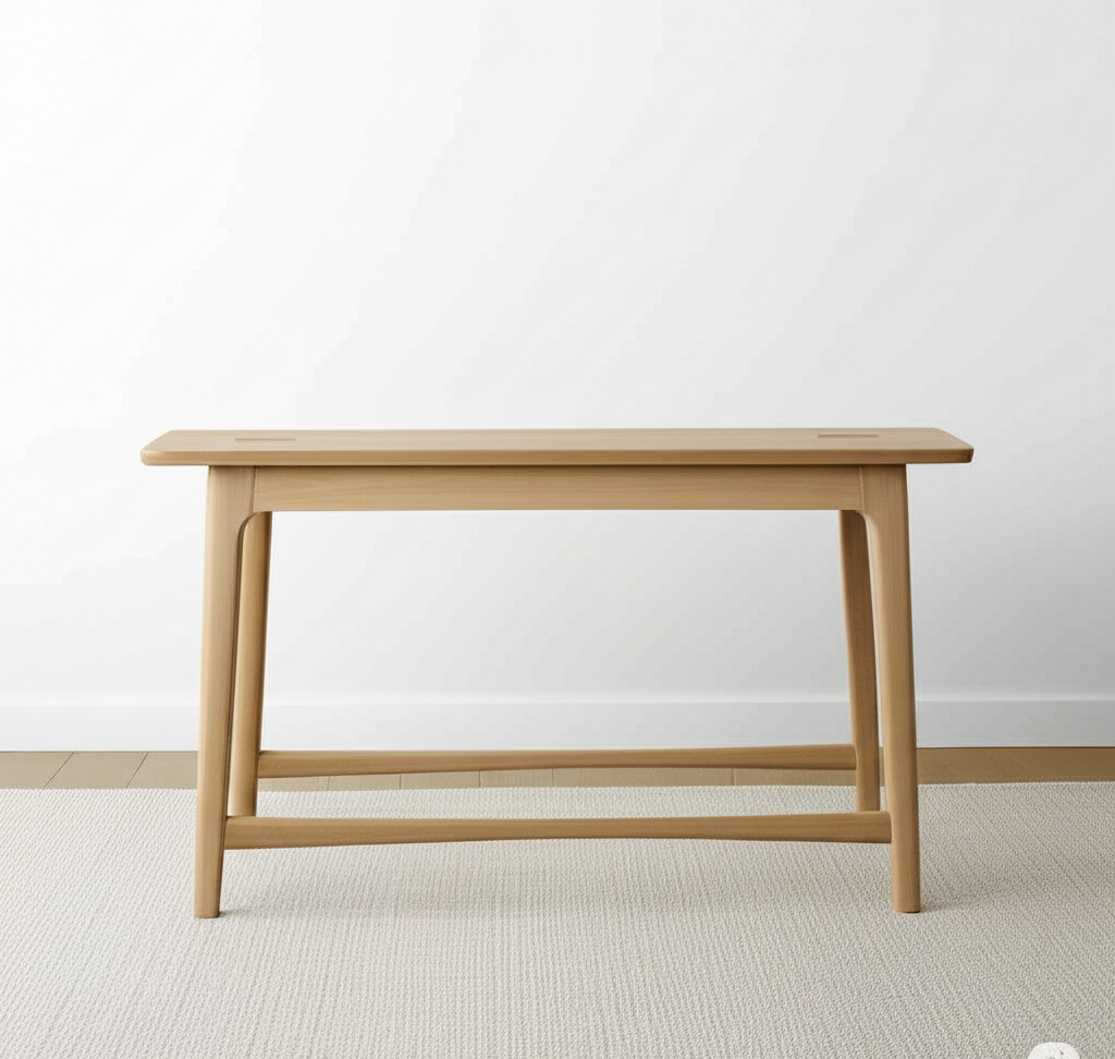 Classic™ Grove Street Utility Bench – Solid Oak Entryway Seat with Lower Slatted Shelf, Radius Edges