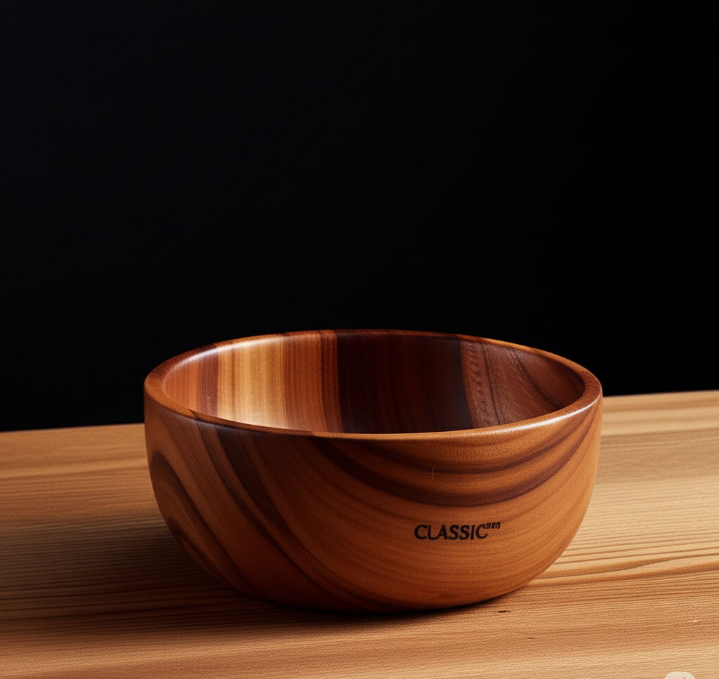 Classic™ Hand‑Turned Walnut Catchall Bowl – Solid Wood Home Decor Dish, Matte Oil Finish