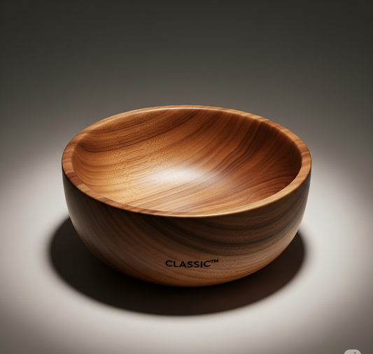 Classic™ Hand‑Turned Walnut Catchall Bowl – Solid Wood Home Decor Dish, Matte Oil Finish